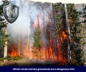 Winter winds and dry grasslands are a dangerous mix!
