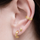 Thumbnail: Hammered Ear Cuff gold