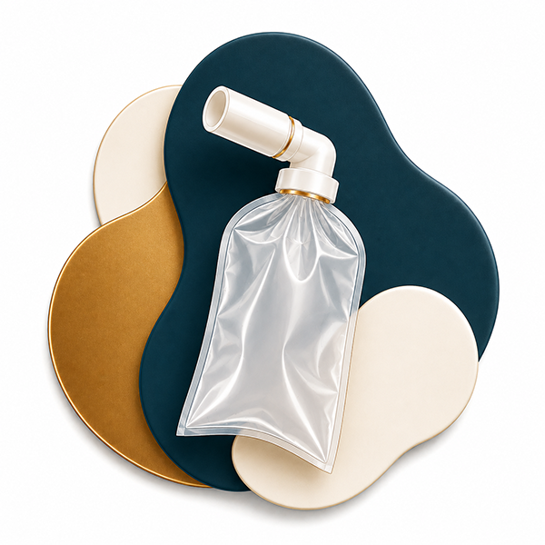 Medical breathing bag used for functional testing.