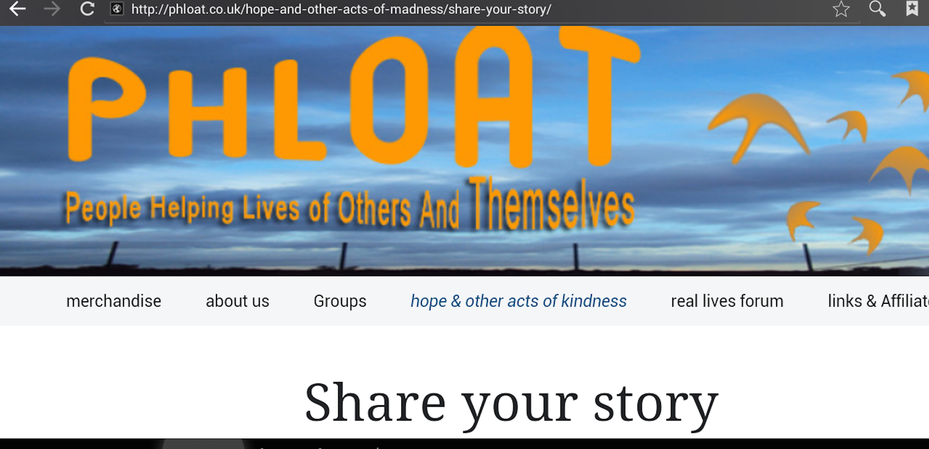 PHLOAT.co.uk People Helping Lives of Others And Themselves