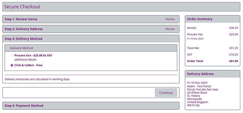 click and collect option