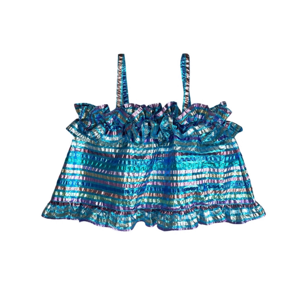 Metallic Striped Camiaole Top