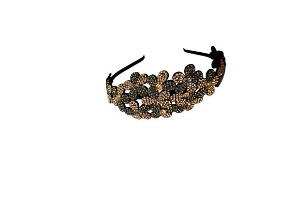 Thumbnail: Elegant Rhinestone Double Flower Alice Band