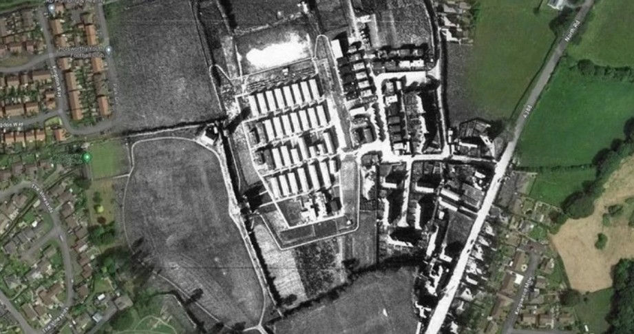Camp 42 POW overhead image WW2 trail