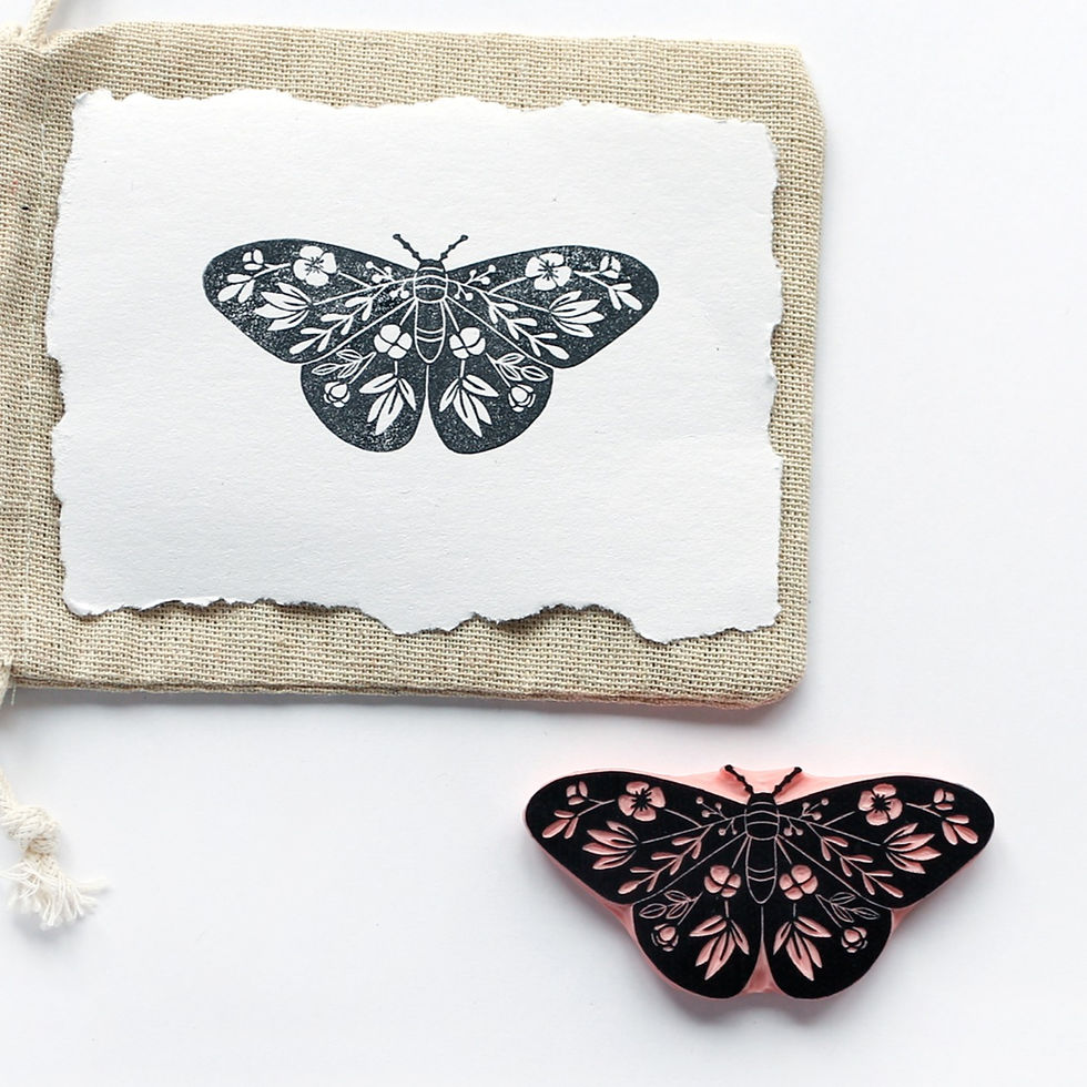 Thumbnail: Floral Moth Stamp