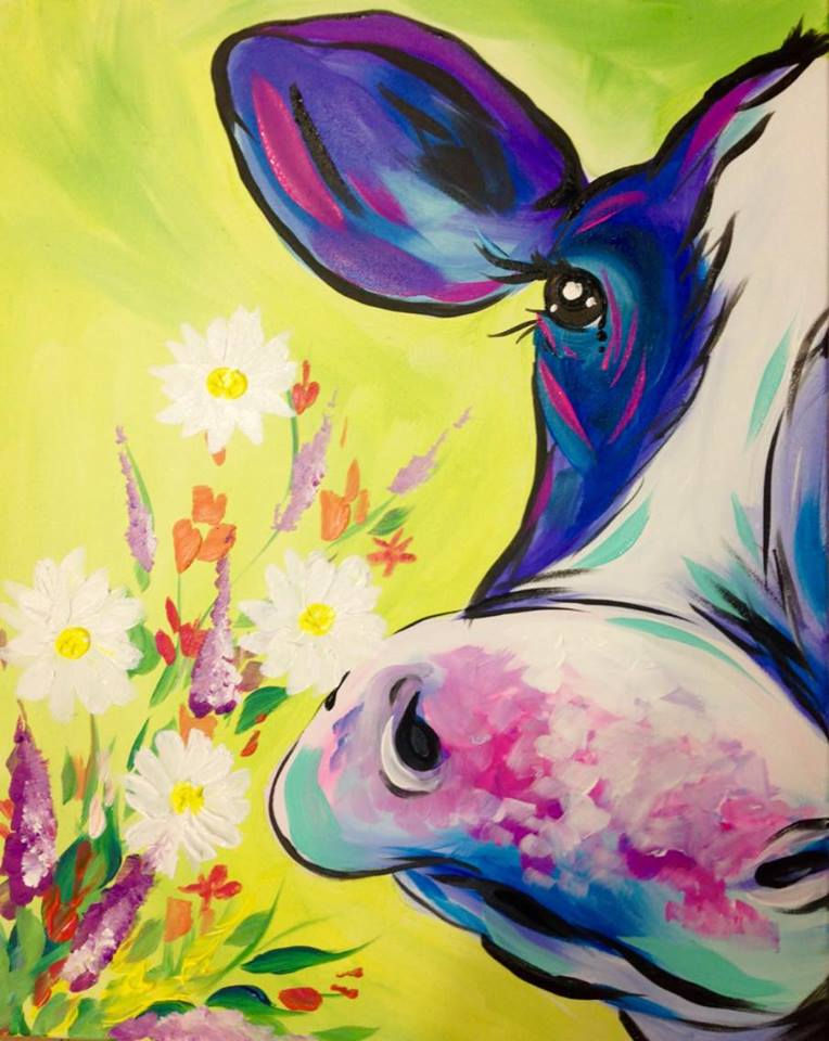 Miss Daisy Cow - Painting on the Farm $35