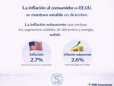 La inflación al consumidor en EEUU se mantuvo estable en diciembre 2025