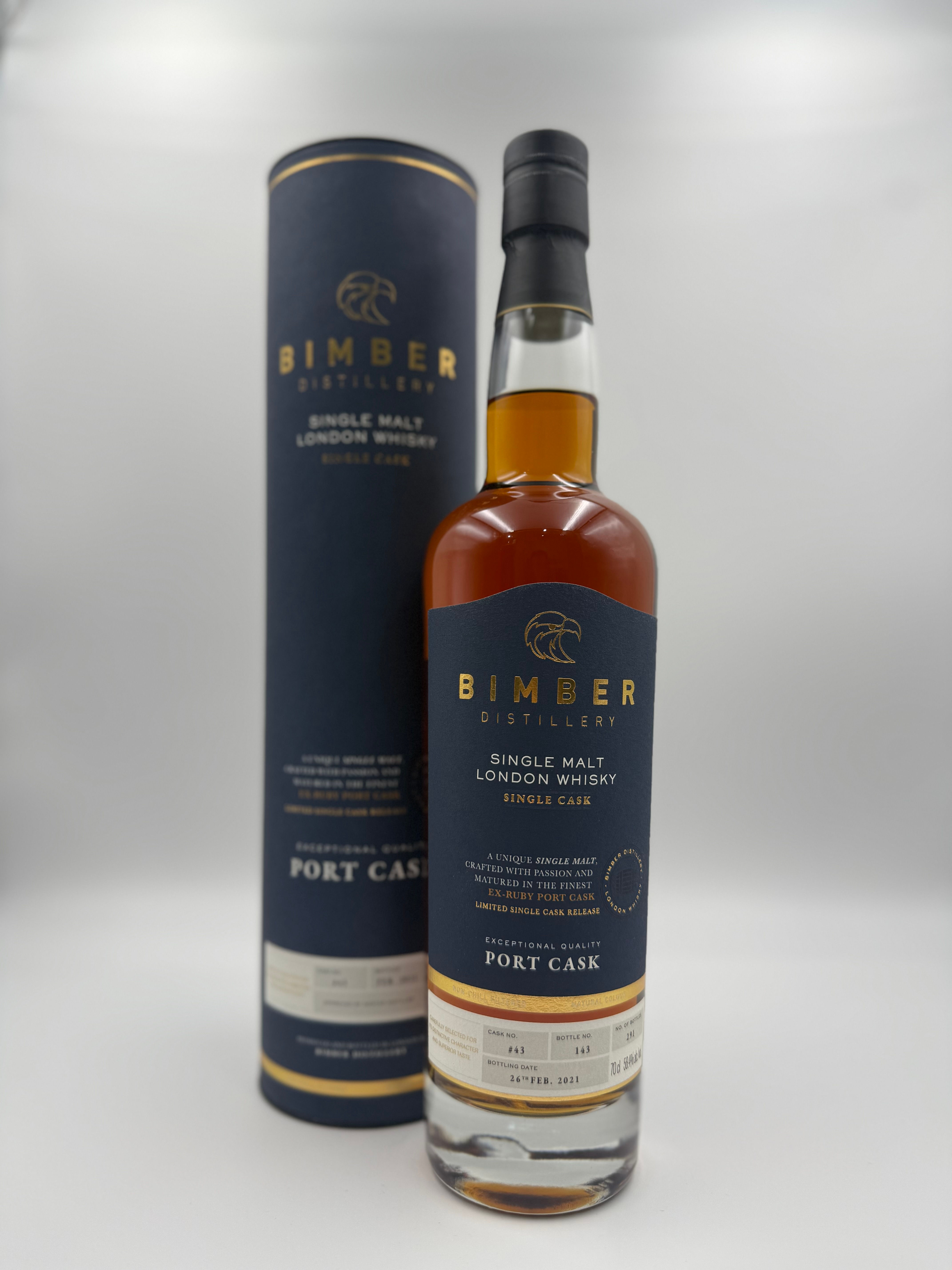 Bimber Single Cask Whisky Series 43 - Port (70cl - 58.4% Abv)