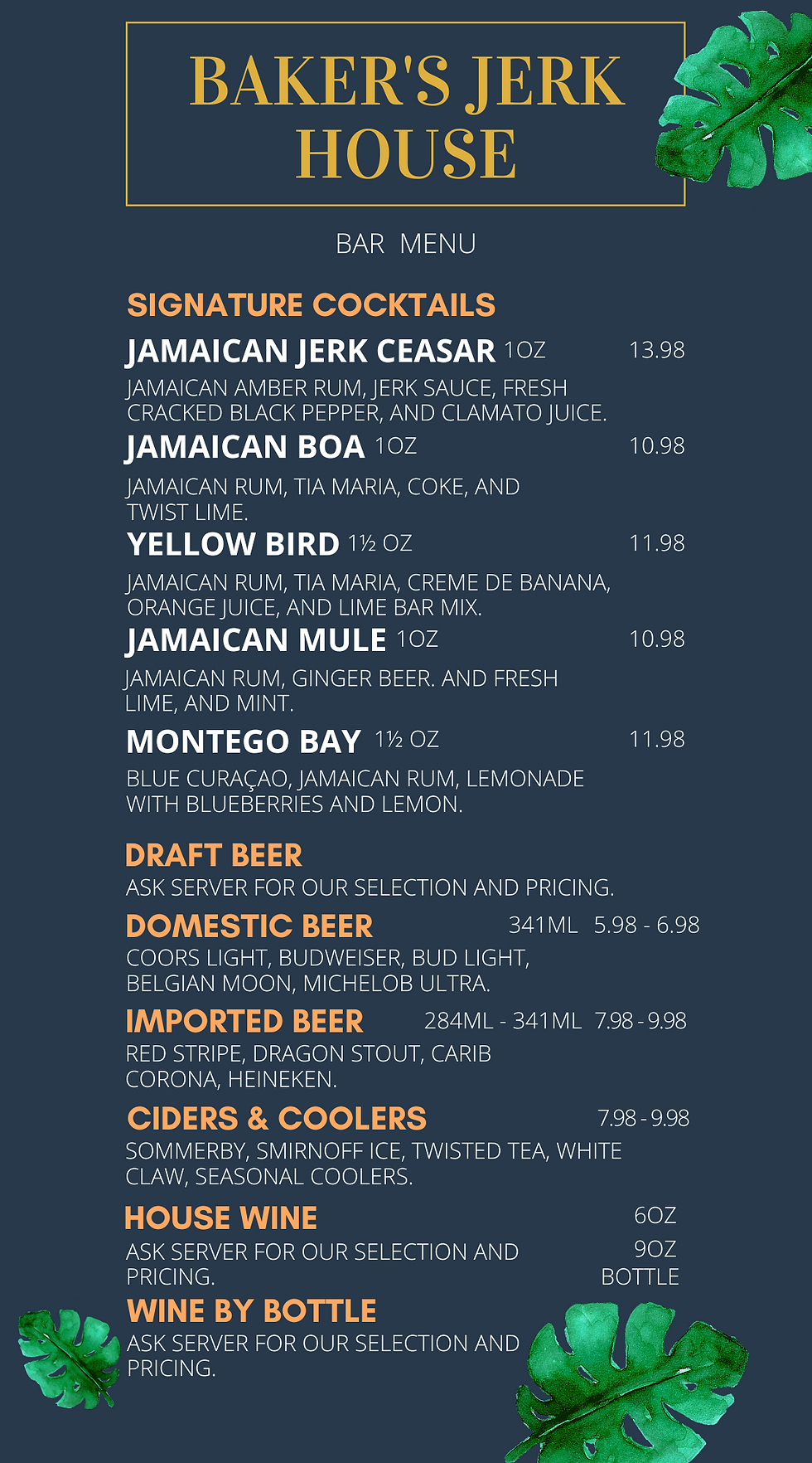 BAKERS JERK HOUSE