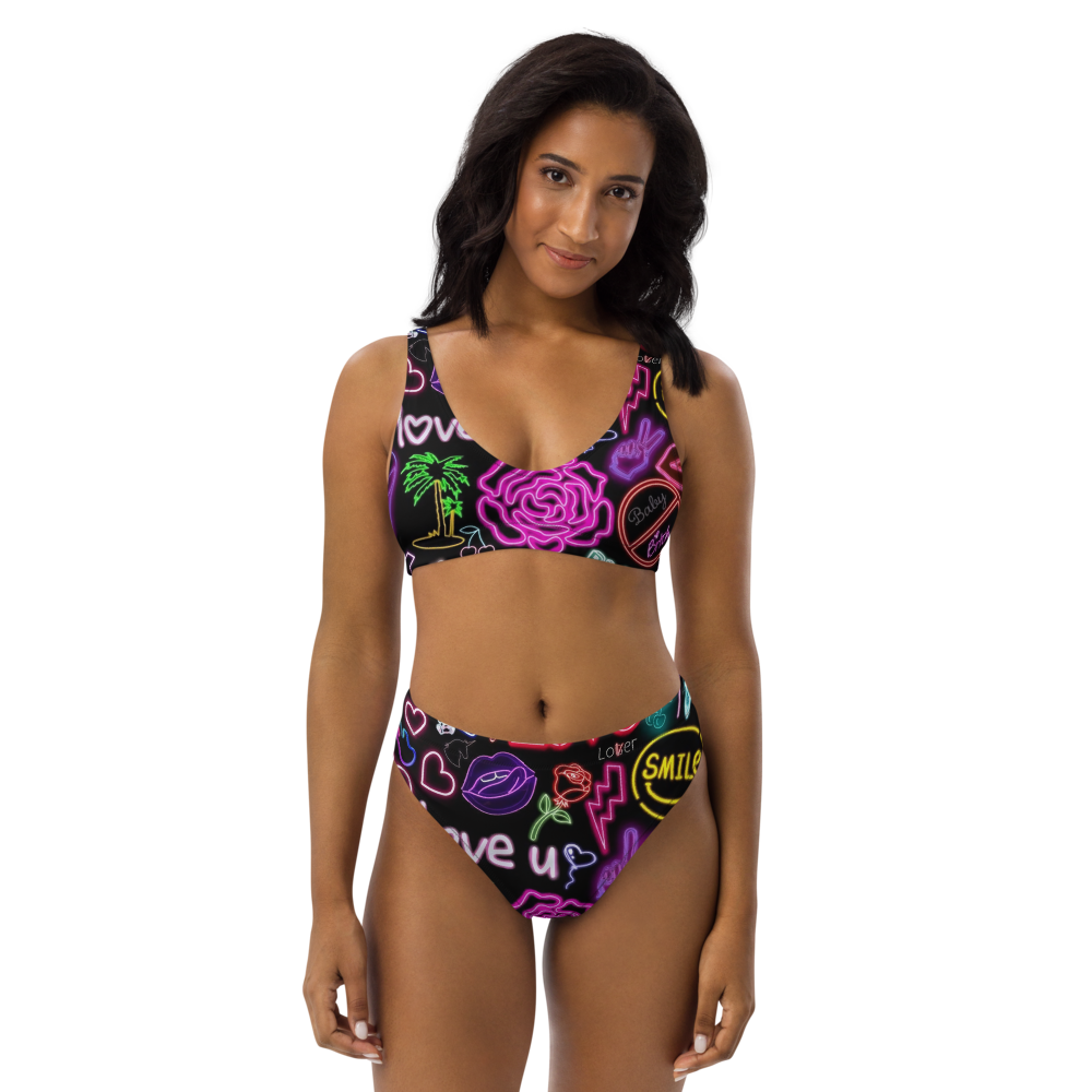 Recycled high-waisted bikini