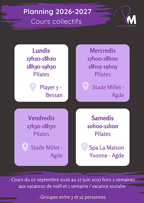 Planning collectifs 2026 2027