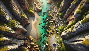 JdrCorner BattleMap. Rivière Enchantée dans une Vallée Secrète