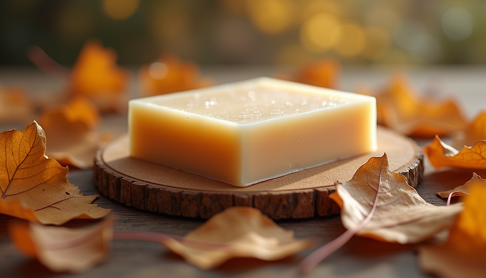 Vue rapprochée d’un savon naturel artisanal