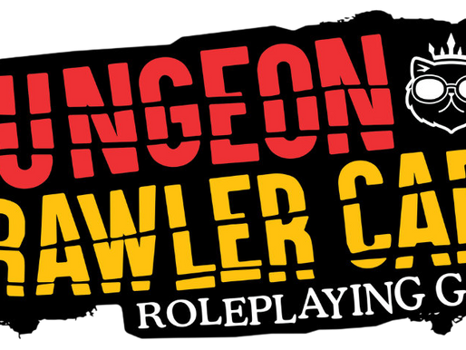 Logo officiel Dungeon Crawler Carl Roleplaying Game, adaptation JDR de la saga LitRPG de Matt Dinniman par Renegade Game Studios.