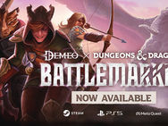 Illustration promotionnelle de Demeo x Dungeons & Dragons : Battlemarked montrant plusieurs héros prêts au combat
