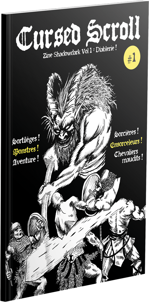 Cursed Scroll volume 1 Diablerie pour Shadowdark avec monstres, sortilèges et aventures
