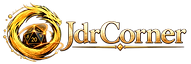 Logo officiel de JdrCorner représentant un dragon doré entourant un dé D20, symbole du portail français dédié aux jeux de rôle, aux actualités, ressources, outils et à la boutique JDR.