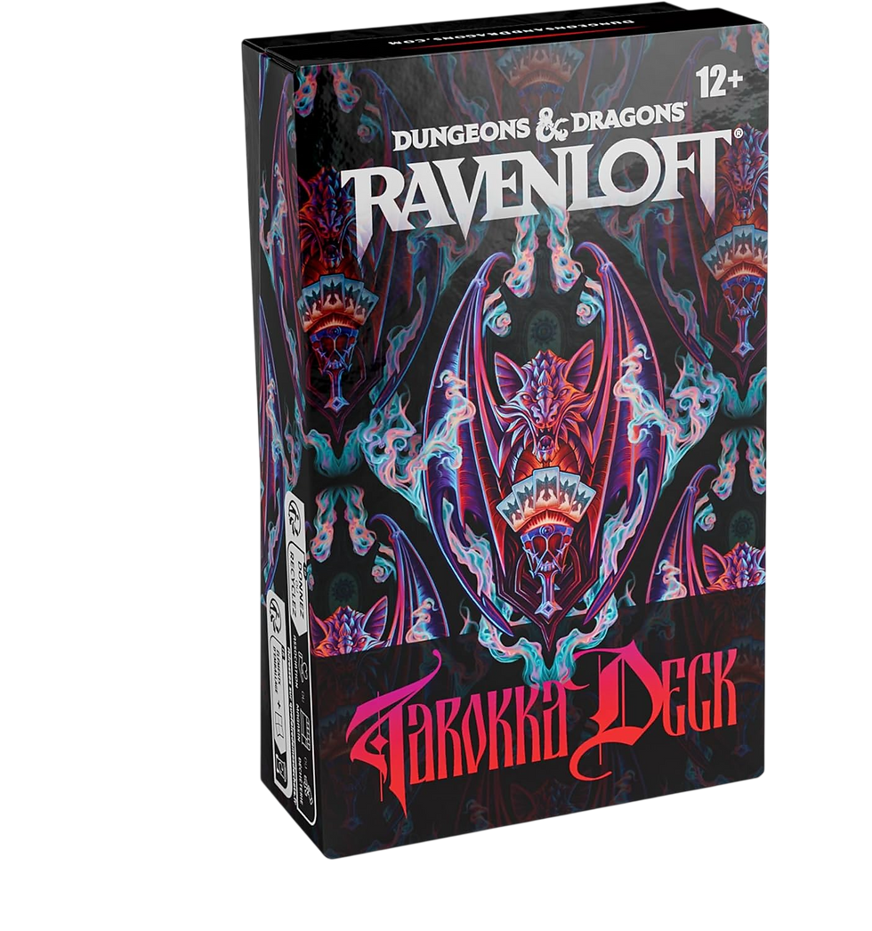 Tarokka Deck Ravenloft The Horrors Within pour Donjons & Dragons, deck de cartes divinatoires inspiré des Brumes et des Seigneurs des Ténèbres.