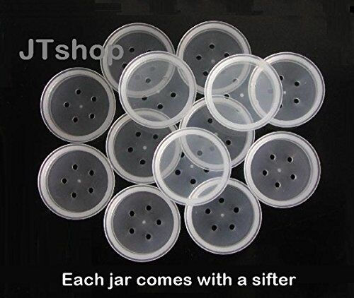 Thumbnail: 3ml THICK WALL Clear Plastic Jar - with Sifter