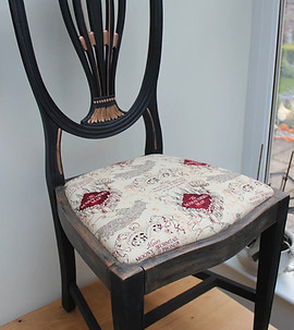 renovated reupholstered dining chair
