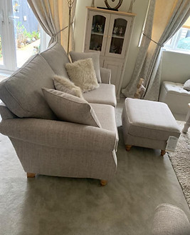 Lounge with furniture after renovation
