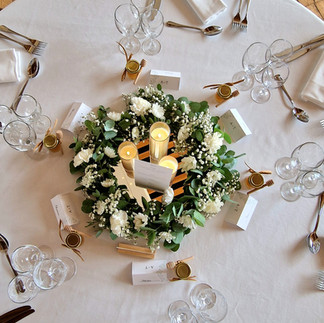composition de table de mariage
