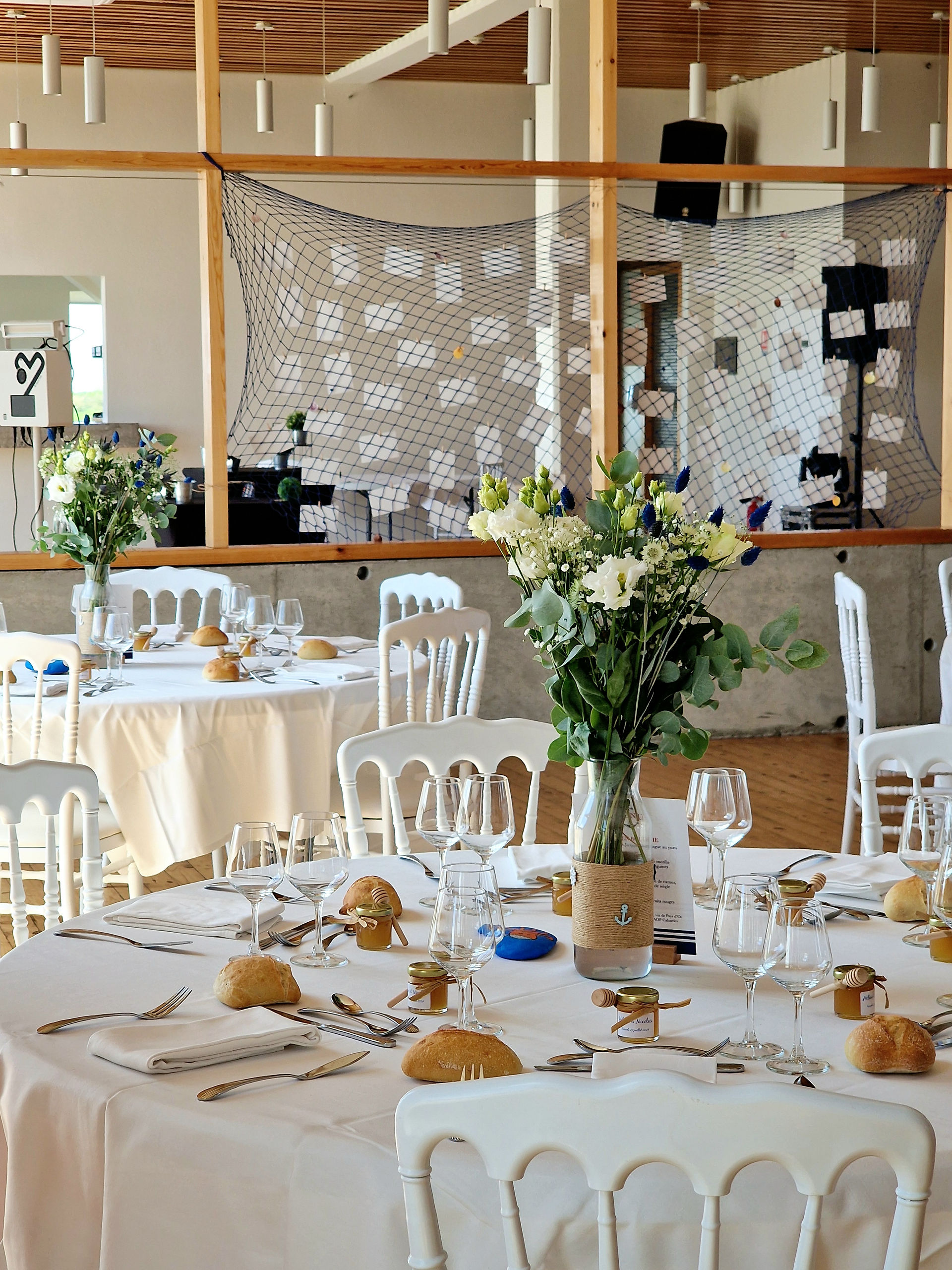 décoration de mariage tables fleurs
