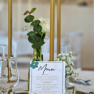 menu de mariage
