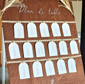 plan de table de mariage