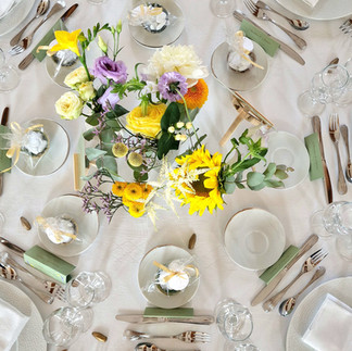 dressage et décoration de table de mariage