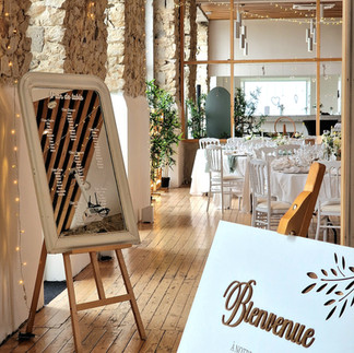 panneau de bienvenue et plan de table pour mariages