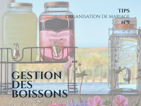 gestion des boissons pour un mariage