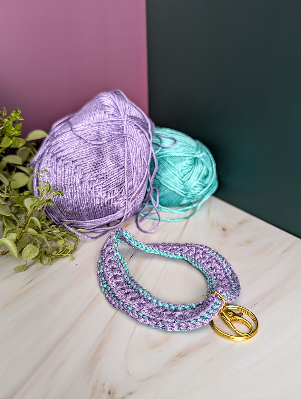 Thumbnail: purple & teal lanyard