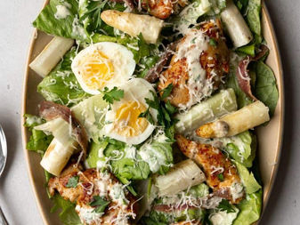 Salade d'asperges façon César