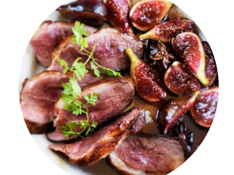 Magret de canard aux figues fraîches