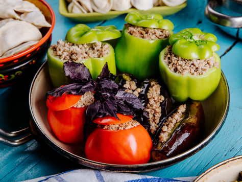 Légumes farcis au bœuf et au quinoa