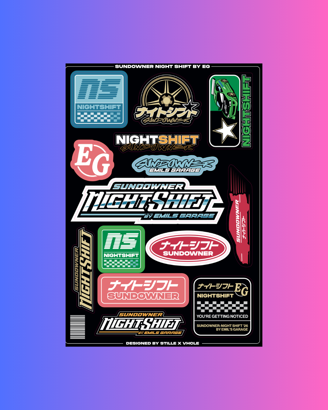 SUNDOWNER NIGHT SHIFT STICKER PACK
