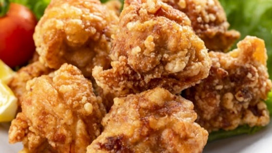 Chicken Kara A Ge with slaw