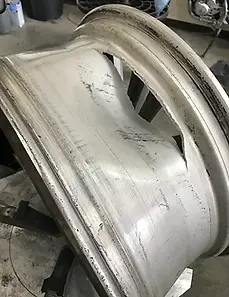 Crack bent Alloy wheel rim