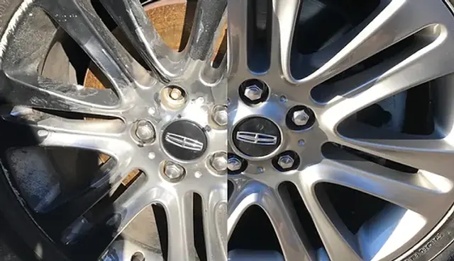 Cosmetic curb rash alloy wheel rim repair refinish