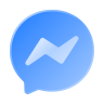 Pictogramă albastră pentru aplicația Facebook Messenger”
