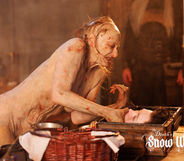 “Custom silicone prosthetic makeup for dark fantasy horror the Death of Snow White film by Real Fiction Studios”
Actress Meredith Binder as the evil witch