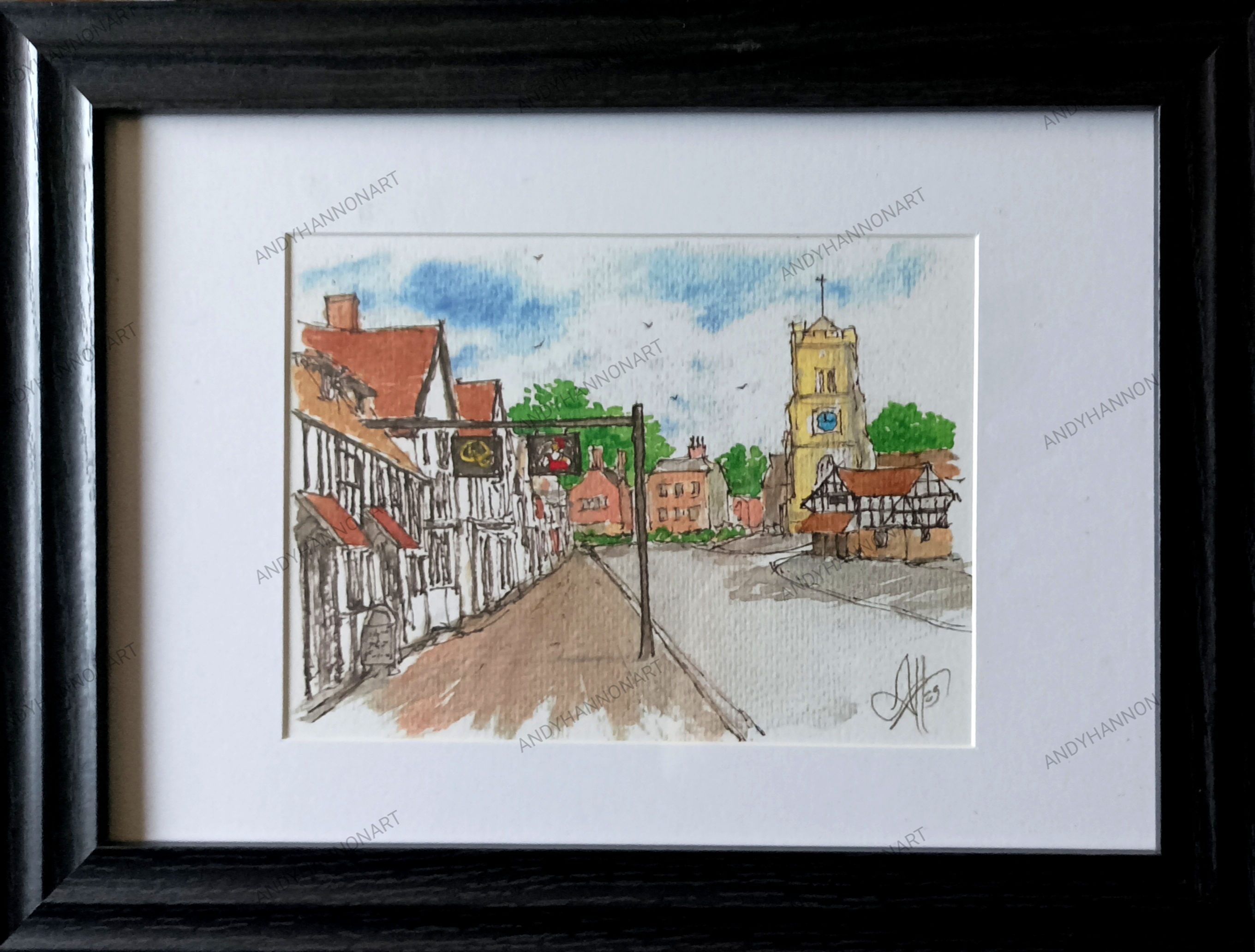 Pinner high Street, framed print