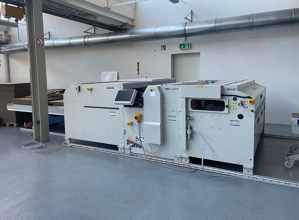 Used Autobox boxmaking line.