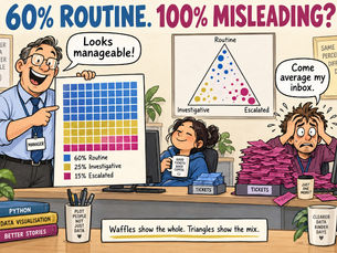 Beyond bar charts, Part I: Waffles, triangles, and the trouble with percentages