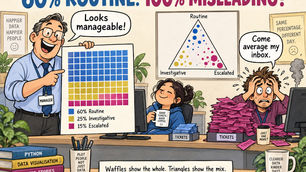 Beyond bar charts, Part I: Waffles, triangles, and the trouble with percentages