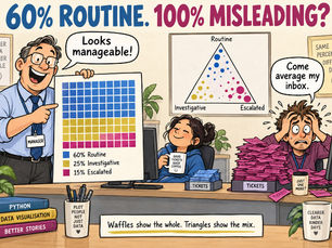 Beyond bar charts, Part I: Waffles, triangles, and the trouble with percentages