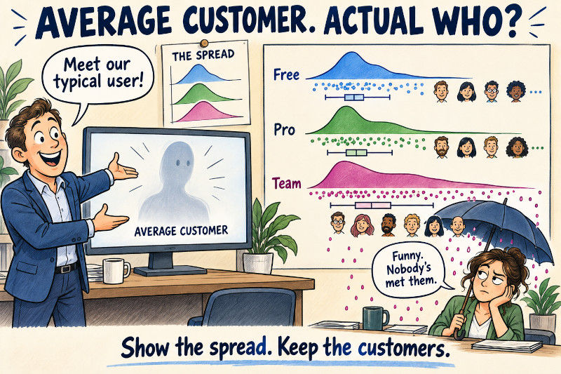 Beyond bar charts, Part II: The customers hiding behind the average