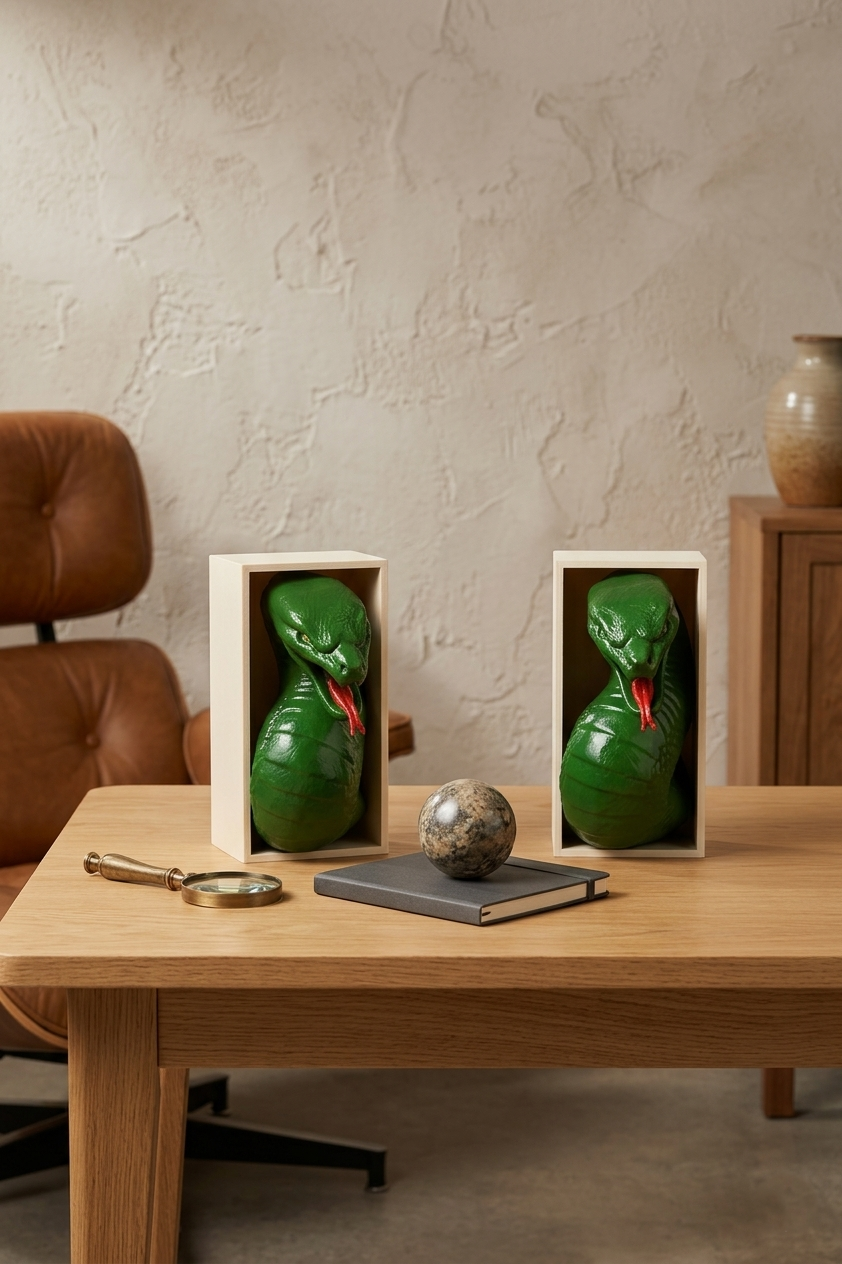 Thumbnail: Bookshelf snake statement piece