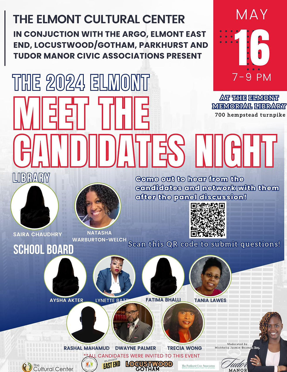 Elmont School and Elmont Library Board Candidate forum
